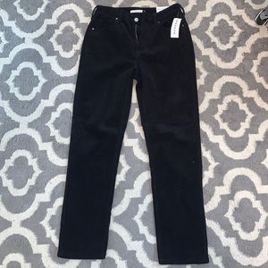 Black corduroy mom jeans size 25